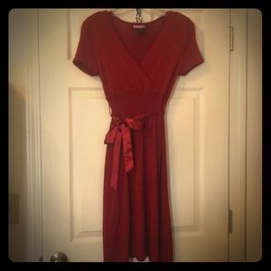 Stretch red glitter dress